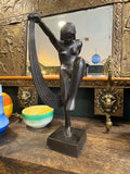Art Deco-Style Bronzed Spelter Dancer, Mid-20th Century
