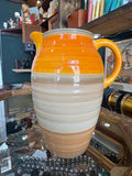 Vintage Shelley Harmony Ware Jug — Orange Graduated Drip Glaze, England, 20cm