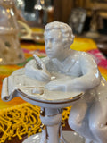 Vintage Lomonosov Porcelain Figurine – Pushkin at His Writing Desk