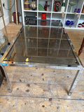 Large 1970s Smoked Glass and Chrome Coffee Table
