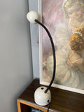 1980s Vintage Desk Lamp – Off-White & Black Flexible Neck – LED Bulb Included