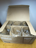 Boxed set of six French Coca Cola glasses