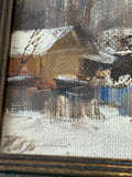 Russian Impressionist Oil on Canvas – Signed, Mid 20th Century