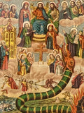 Antique lithograph of The Last Judgment