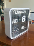 Vintage Habitat Flip Clock – London Display, Auto Calendar, Quartz
