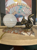 Art Deco squirrel side lamp