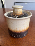 1970s Iden Pottery Mustard Pot with Lid – Rye Sussex, 9cm
