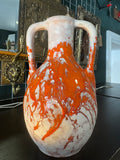 1970s Marei Keramik West German Pottery Vase – Red Lava Glaze, Urn Form