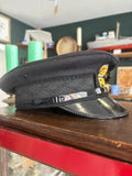 Vintage British Peaked Cap with ER II Embroidered Badge – Size 60 / 7⅜