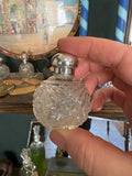 Small Antique Edward VII Silver Top Crystal Scent Bottle – Birmingham 1908