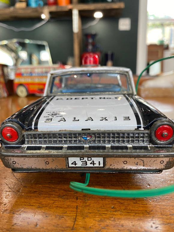 1960’s ASC-Japan battery powered tin toy Ford Galaxie police car
