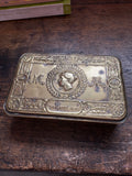 Overhead view of Princess Mary 1914 brass tin lid