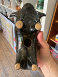 1960s Lotus Pottery Stylised Bull — Elizabeth Skipworth, Devon Studio Pottery, 23cm