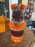 Vintage West German Fat Lava Jug — Ü-Keramik (Übelacker), Orange & Brown, Form 1815-25