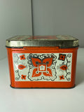 Small vintage Russian tin tea caddy