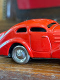 Rear side view of Schuco clockwork sedan body detail