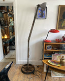 Unique Handcrafted Industrial Floor Lamp – Adjustable & Foldable