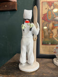 1950s Lomonosov Porcelain Figurine – Girl Skier by Elizabeth N. Lupanova – 21cm High