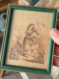 Set of 4 Regency Stipple Engravings – Antique Hand-Tinted Ladies Fashion Prints