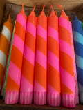 Neon Pink & Orange Helter Skelter Candle – True North Chandlers