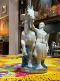 Soviet Porcelain Figurine of Girl with Horse, mid-20th century Gorodnitsa
