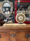 1930s Art Deco clock with spelter stag figure