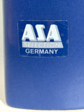 Close-up of maker's label on ASA Selection vase