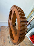 Side profile of timber gear wheel pattern
