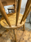 Charming Antique Pine Table & Set of Four Elegant Chairs