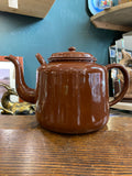 Large vintage enamel teapot