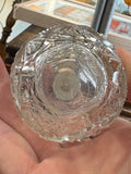 Vintage Cut Glass Scent Bottle with Birmingham Sterling Silver Collar, 1929