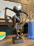 Art Deco-Style Bronzed Spelter Dancer, Mid-20th Century