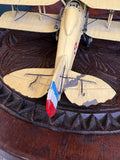 Vintage Metal Nieuport 17 Biplane Model | WWI French Aviation Militaire Fighter Collectible