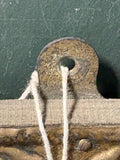 1920s Brass Repoussé Coat and Hat Rack with Bevelled Mirror
