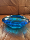 Union Sklo glass bowl side view showing asymmetric form