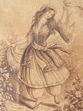 Set of 4 Regency Stipple Engravings – Antique Hand-Tinted Ladies Fashion Prints