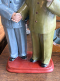 Mid-Century Ceramic Statue – Chairman Mao & Josef Stalin, Chinese Mark