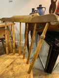 Antique pine table and four chairs