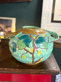 Art Deco Ditmar Urbach Czech pottery vase with twin handles and turquoise glaze