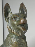 Art Deco spelter figure of a German Shepherd