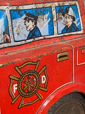 Vintage 1950s Horikowa Toy Fire Engine – Battery-Operated Tin Plate Design