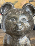 Close-up of Misha mascot smiling face, 1980 Olympics collectible