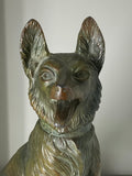 Art Deco spelter figure of a German Shepherd