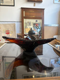 Vintage 1960s Murano Freeform Glass Bowl – Amber