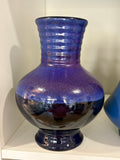Marei Keramik 7104 Vase – 22cm Purple Matte Over Deep Blue Gloss Glaze