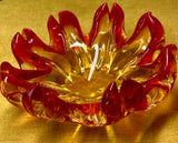 Murano art glass flame bowl