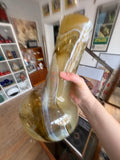 Large Mould-Blown Glass Vase in Swirled Earth Tones – 33.5cm