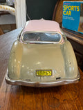 Rear view of Lucky Sports Car toy showing number plate