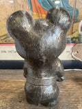 Back view of original 1980s Misha Olympic mascot metal figure