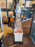 1970s Soviet Night Lamp – Geometric Clock Tower Design – 34cm